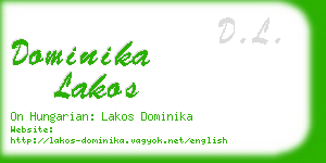 dominika lakos business card